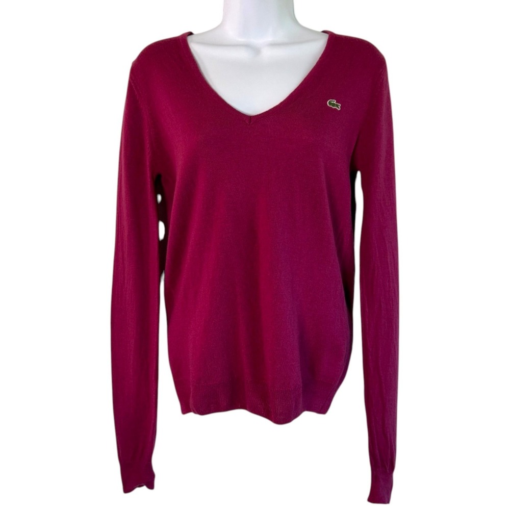 Vintage Y2K Lacoste Womens Sweater Sz 36 Small Made in Slovakia Quiet Luxury